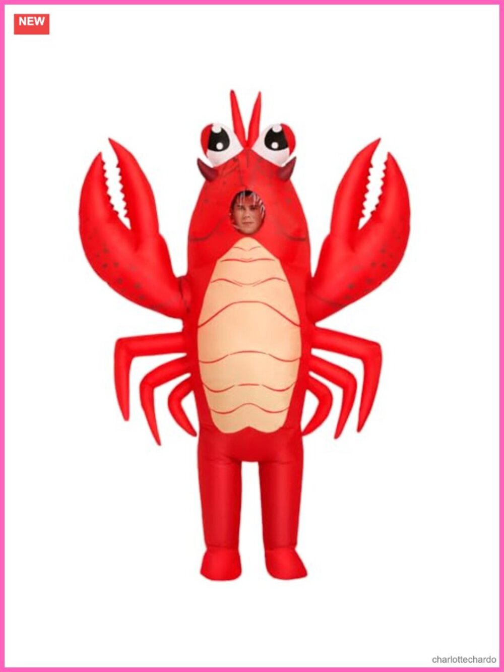 Inflatable Lobster Costume Adult Blow Up Crawfish Funny Party